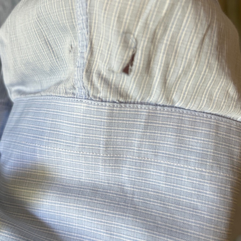 Ermenegildo Zegna Men's Light Blue Long-Sleeve Dress‎ Shirt Lightweight Cotton - Picture 9 of 13